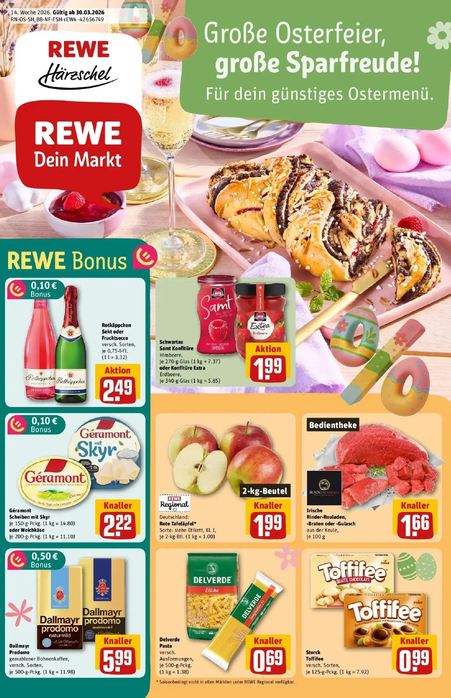 Vorschau von dem Prospekt des Geschäftes Rewe, gültig ab dem 30.03.2026