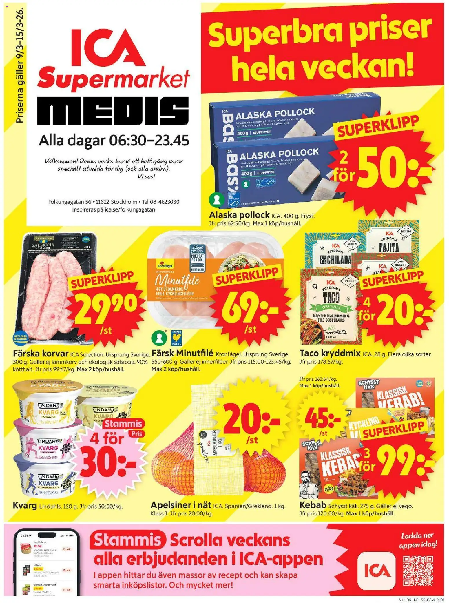 Förhandsgranska reklamblad Stockholm från butik ICA Supermarket gäller från 09/03/2026