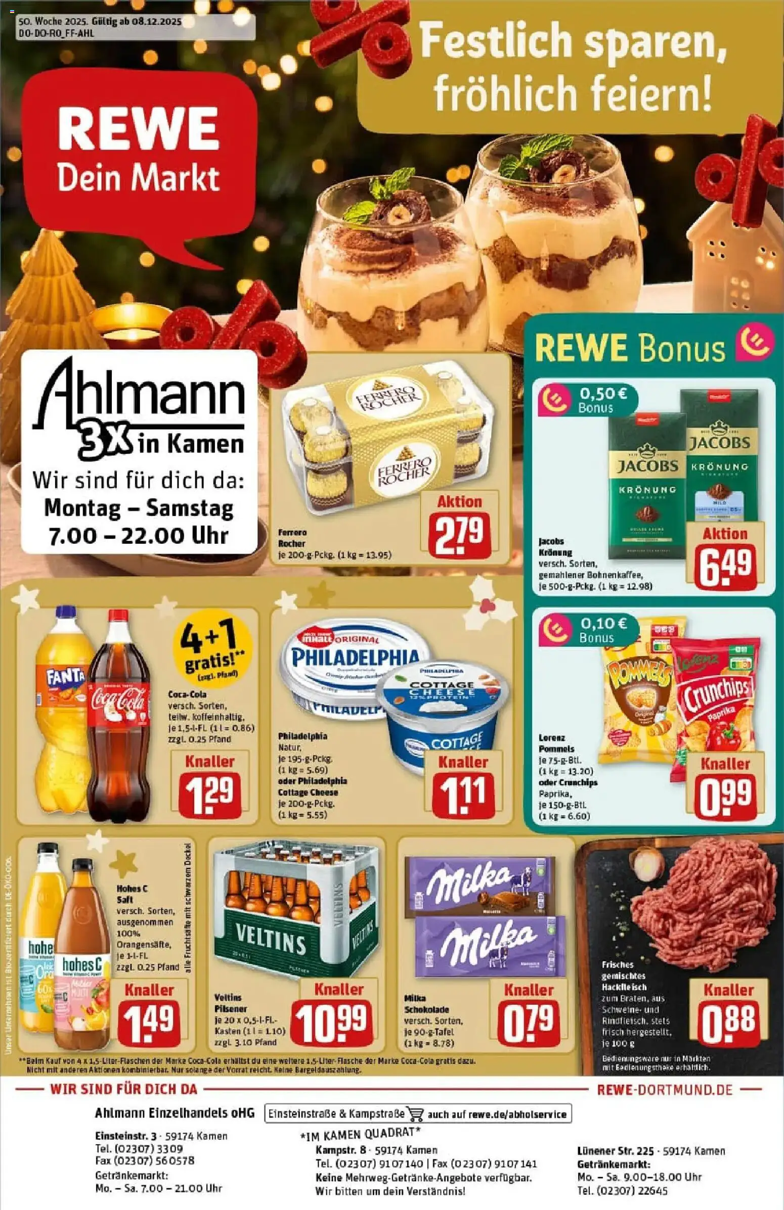 Vorschau von dem Prospekt des Geschäftes Rewe, gültig ab dem 07.12.2025 - Chips, Schokolade, Philadelphia, Milka schokolade, Milka, Paprika, Veltins, Saft