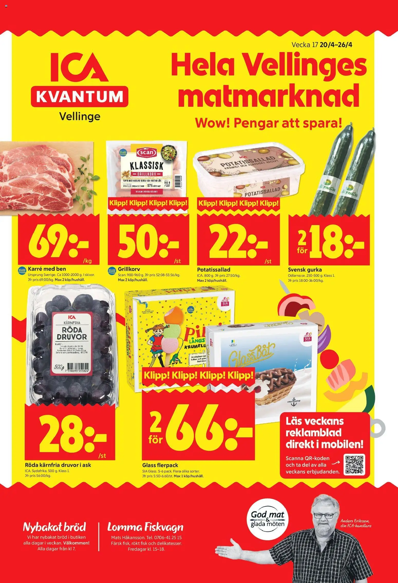 Förhandsgranska reklamblad Vellinge från butik ICA Kvantum gäller från 20/04/2026