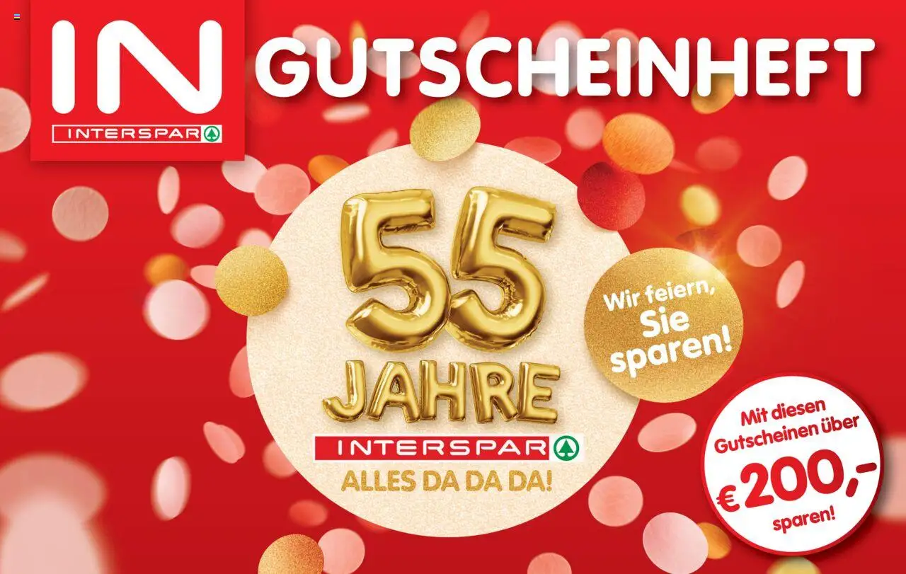  INTERSPAR Flugblatt 31.07.2025 - Angebote "Gutscheinheft 55 Jahre " - Seite 1
