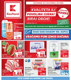 Pregled letka Split-Ravne njive trgovine Kaufland vrijedi od 23.07.2025