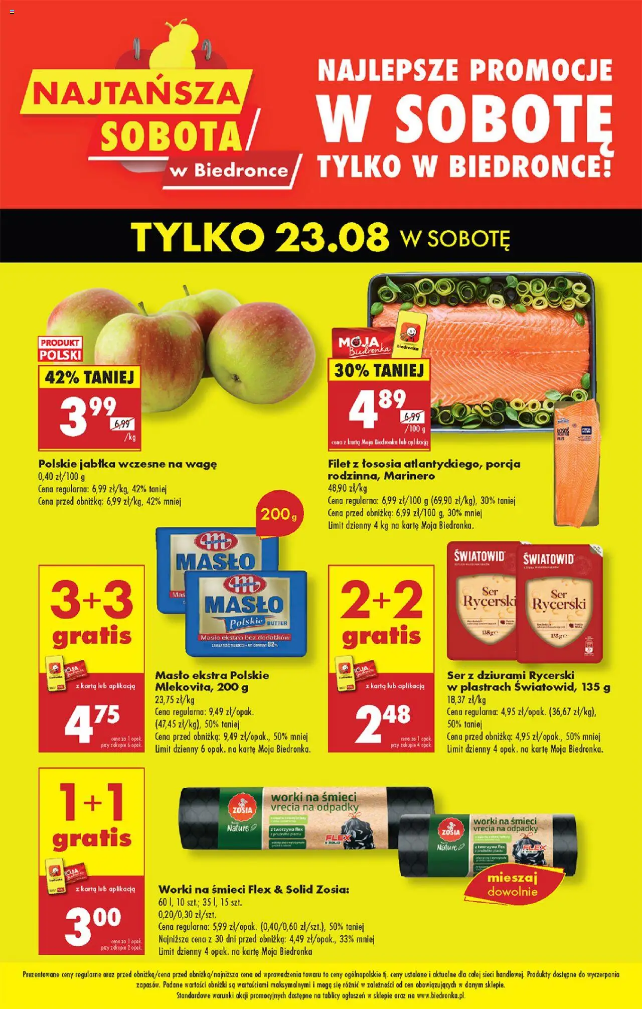 Biedronka gazetka promocyjna 23.08.2025 - "Najtańsza sobota" - Numer strony 1