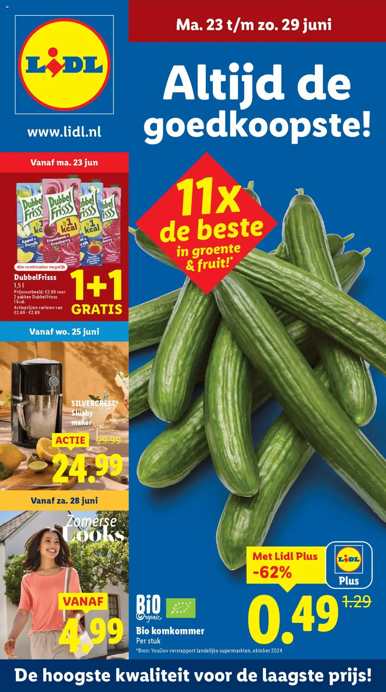 Lidl shop Folder week 26 geldig vanaf 23-06-2025 - Paginanummer 1 - Komkommer, Fruit, Appel