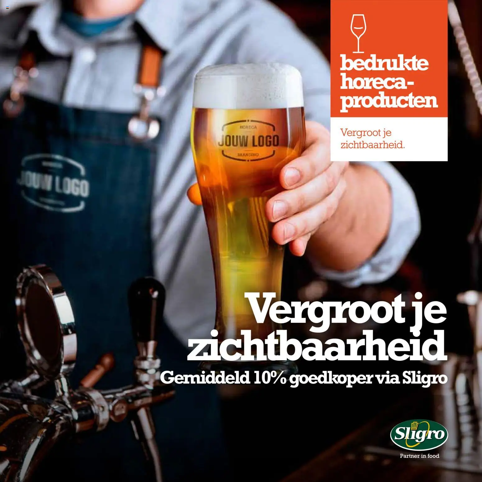 Sligro shop Brochure bedrukte horeca producten geldig vanaf 27/10/2025 - Paginanummer 1