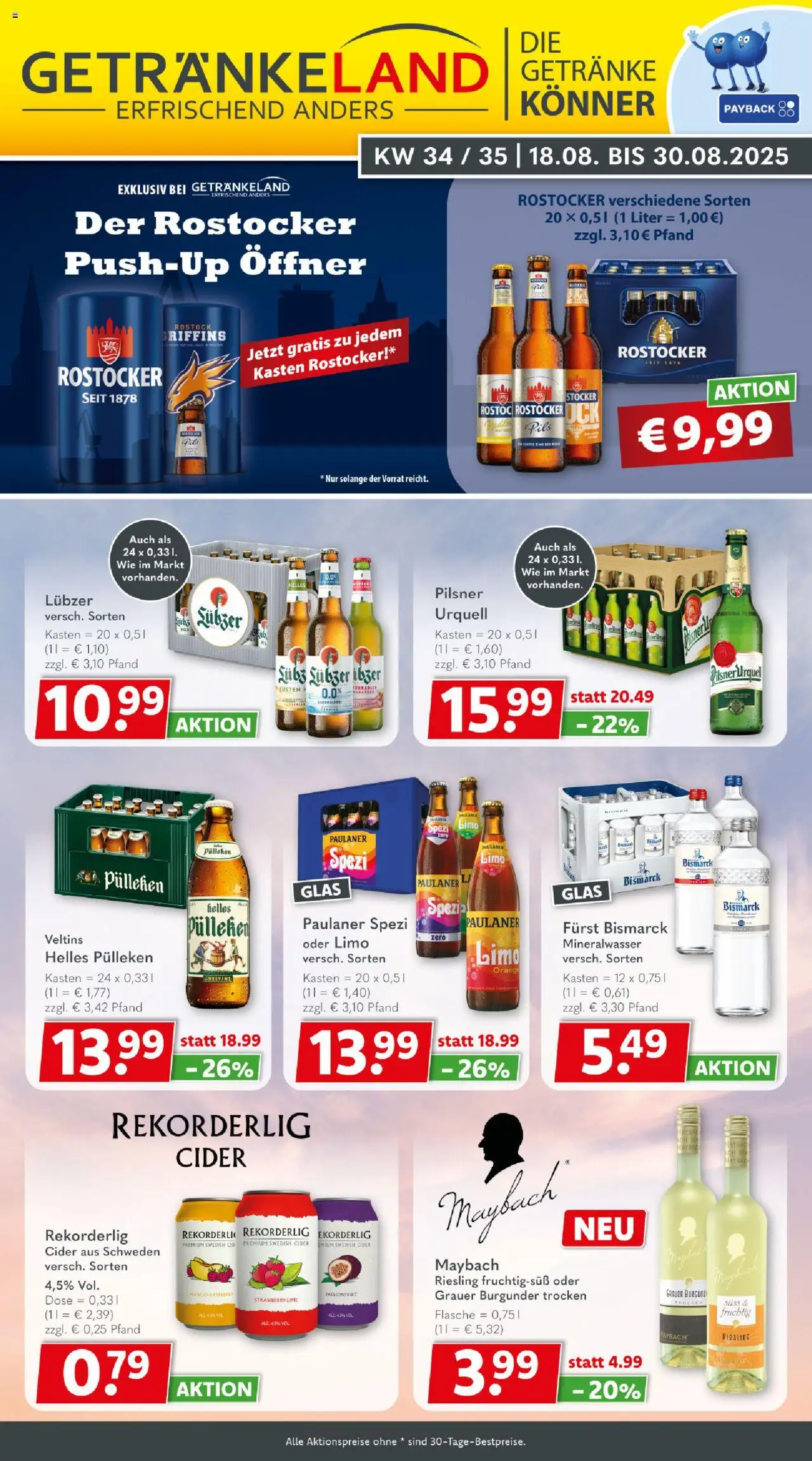 Getränkeland Prospekt (vom 18.08.2025 - 30.08.2025)