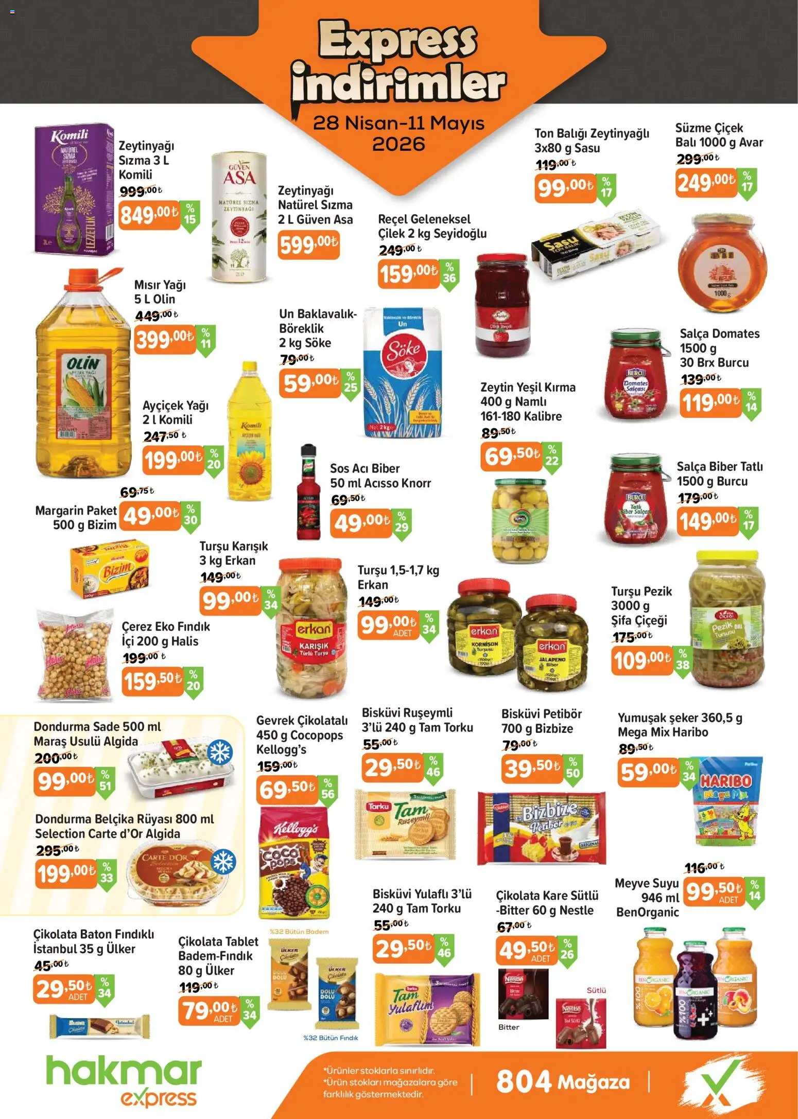 Hakmar Express Hakmar Express - Express indirimler 28.04.2026 - Broşürünün önizlemesi