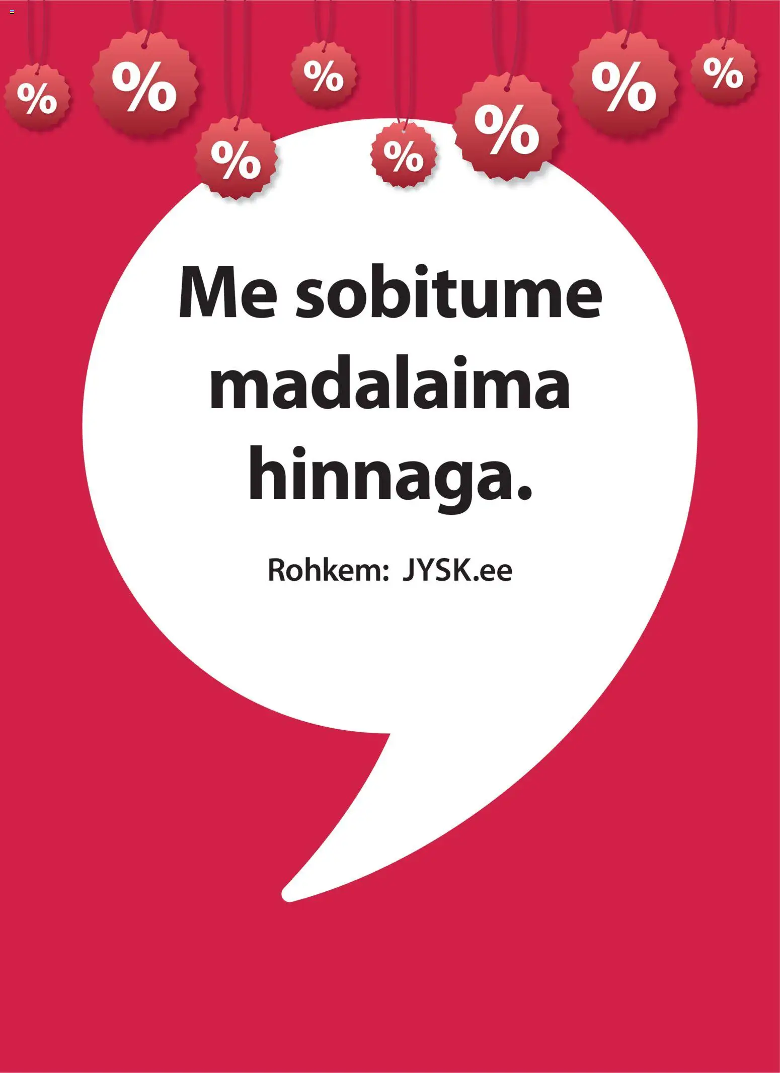 JYSK kliendilehe eelvaade alates 2026.01.06