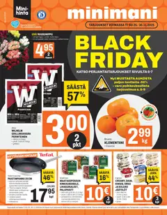 Kaupan Minimani Black Friday esikatselu, voimassa 25/11/2025