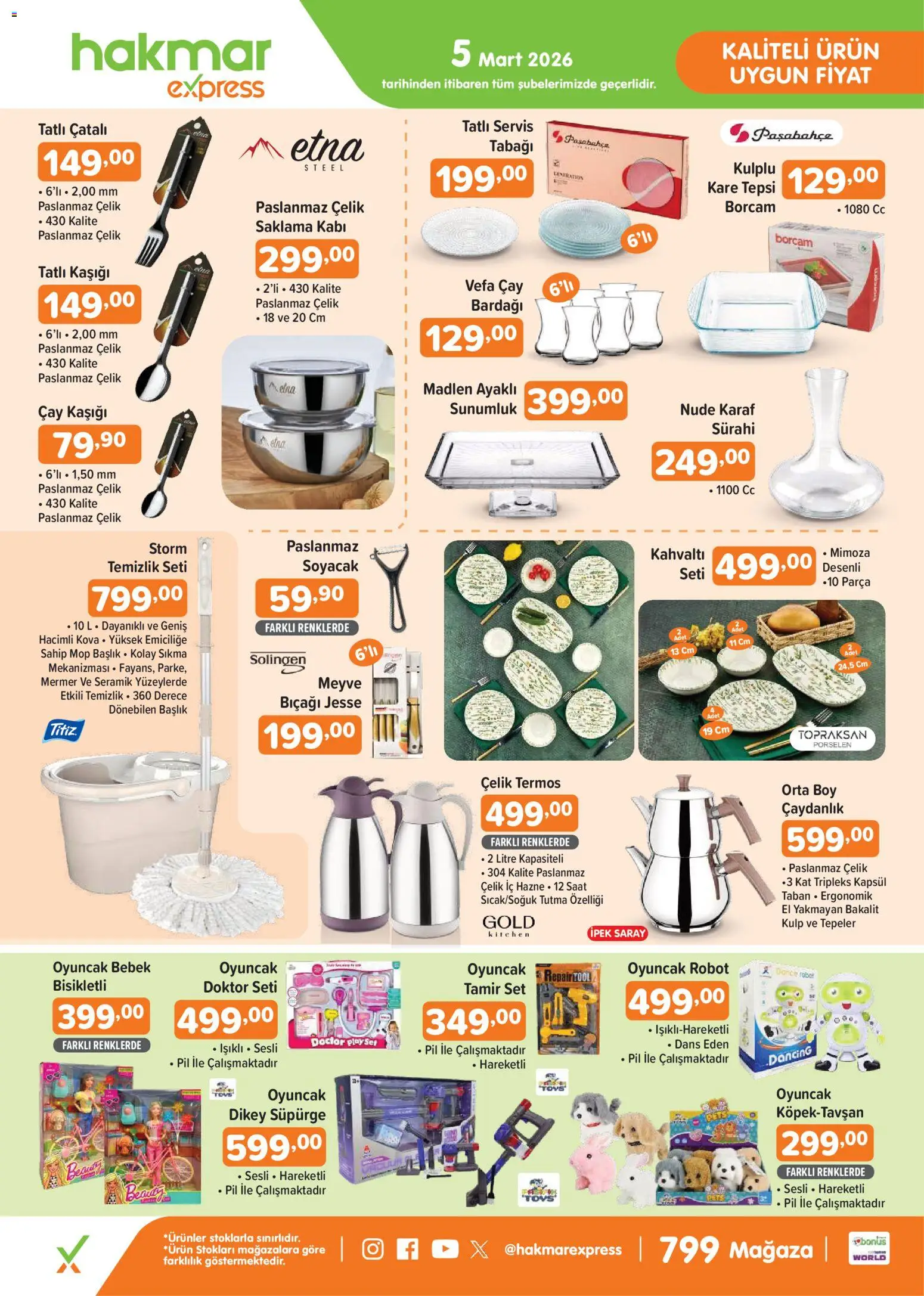 Hakmar Express Perşembe Aktüel Ürünler 05.03.2026 - Broşürünün önizlemesi - Oyuncak, Termos, Çay, Robot, Çaydanlık, Ses, Pil, Sürahi