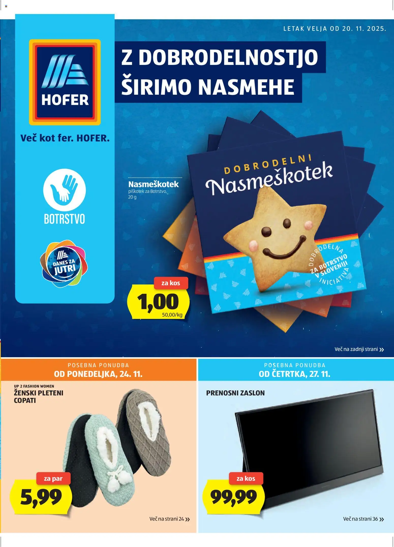 Pregled letka Katalog trgovine Hofer SI vrijedi od 20.11.2025
