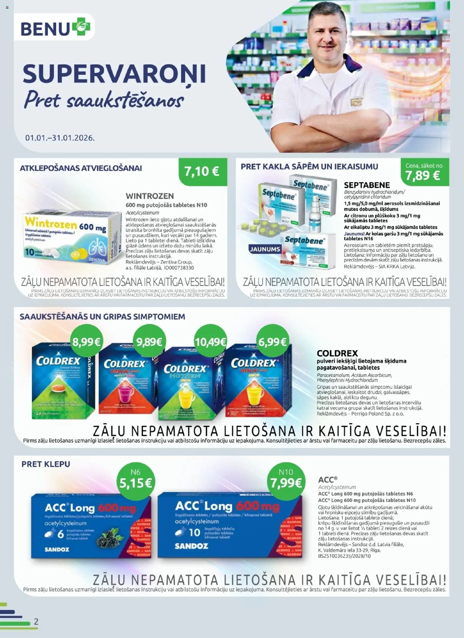 Skatīt BENU akciju bukletu, derīgs no 2026.01.01
