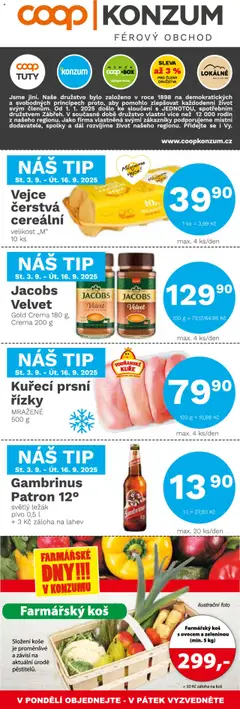 Náhled nabídky: Konzum Leták platný od 03.09.2025