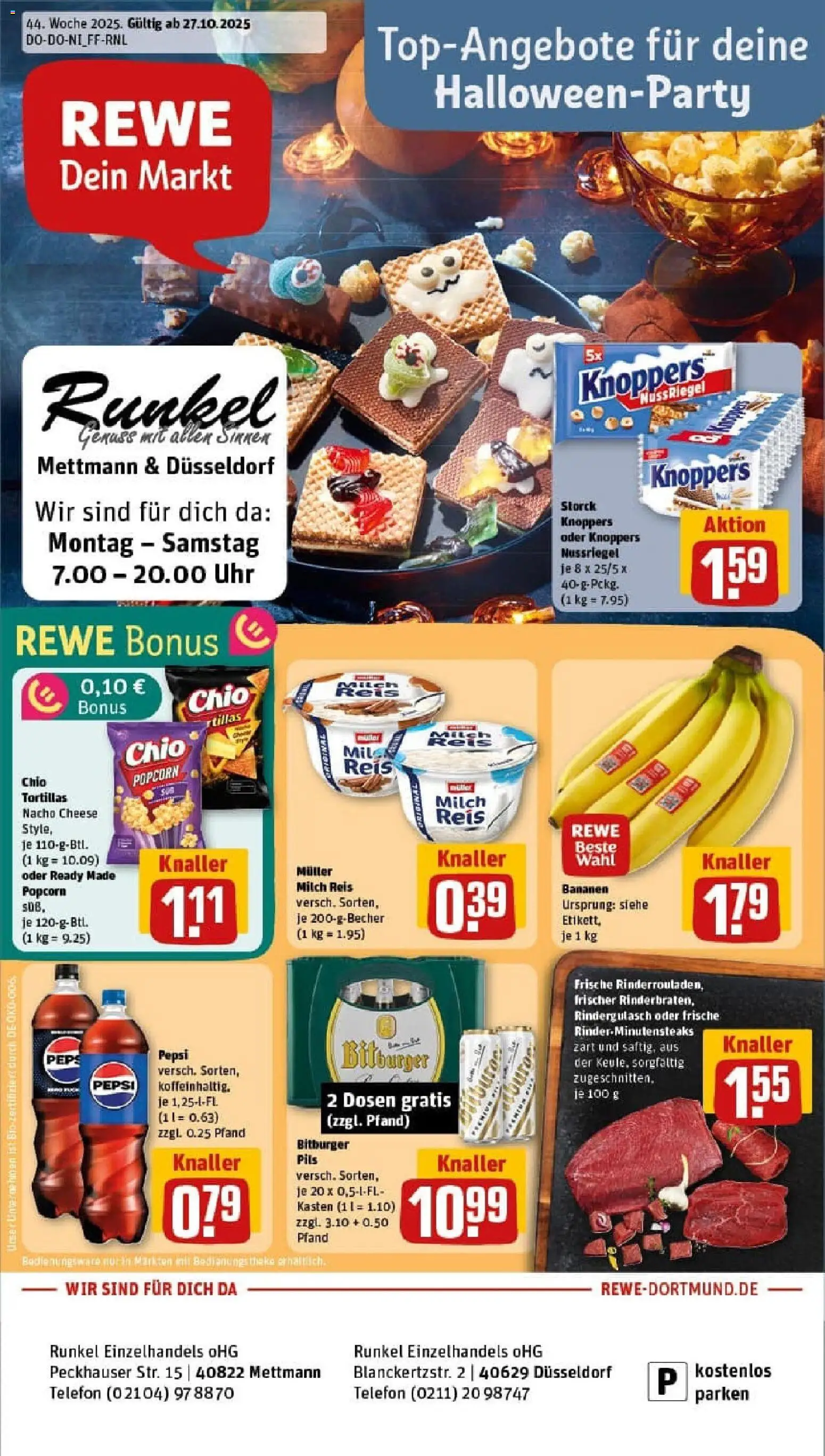 Vorschau von dem Prospekt des Geschäftes Rewe, gültig ab dem 26.10.2025