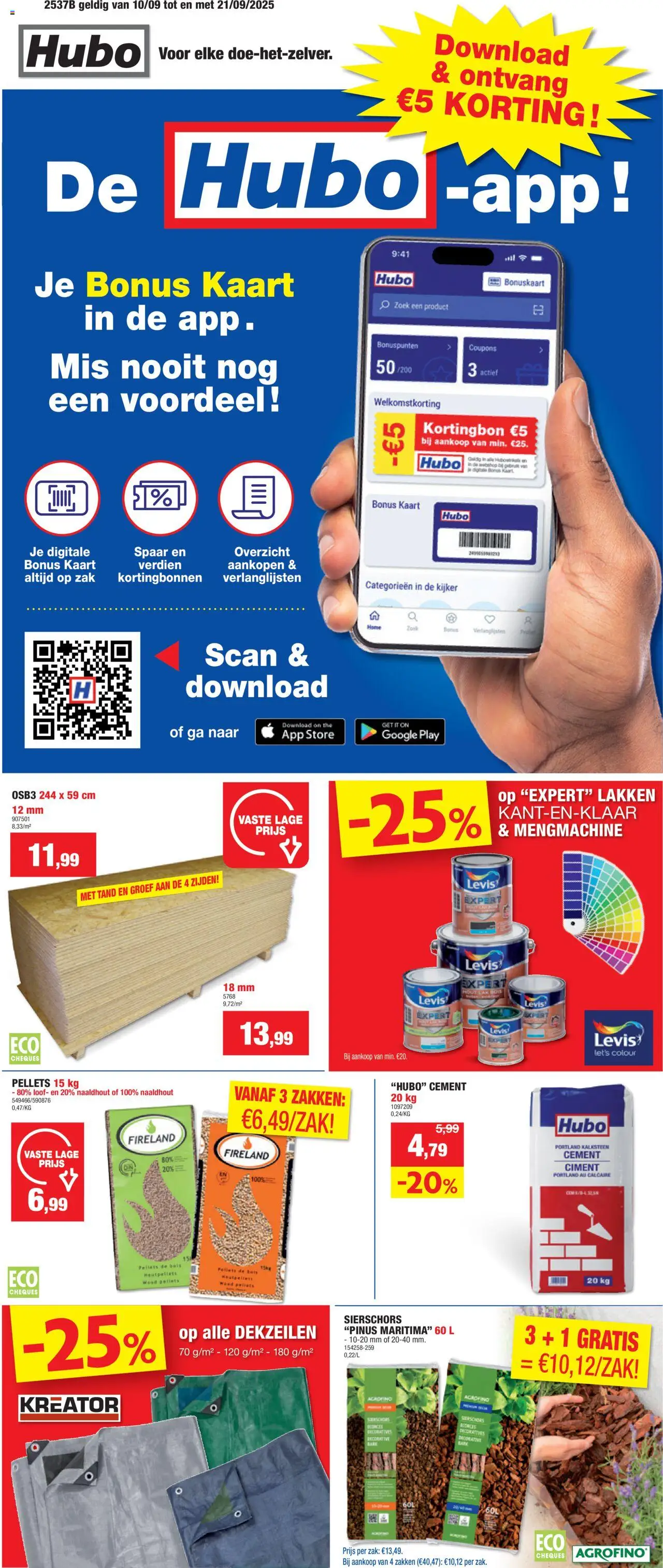 Hubo shop Folder geldig vanaf 10/09/2025 - Paginanummer 1