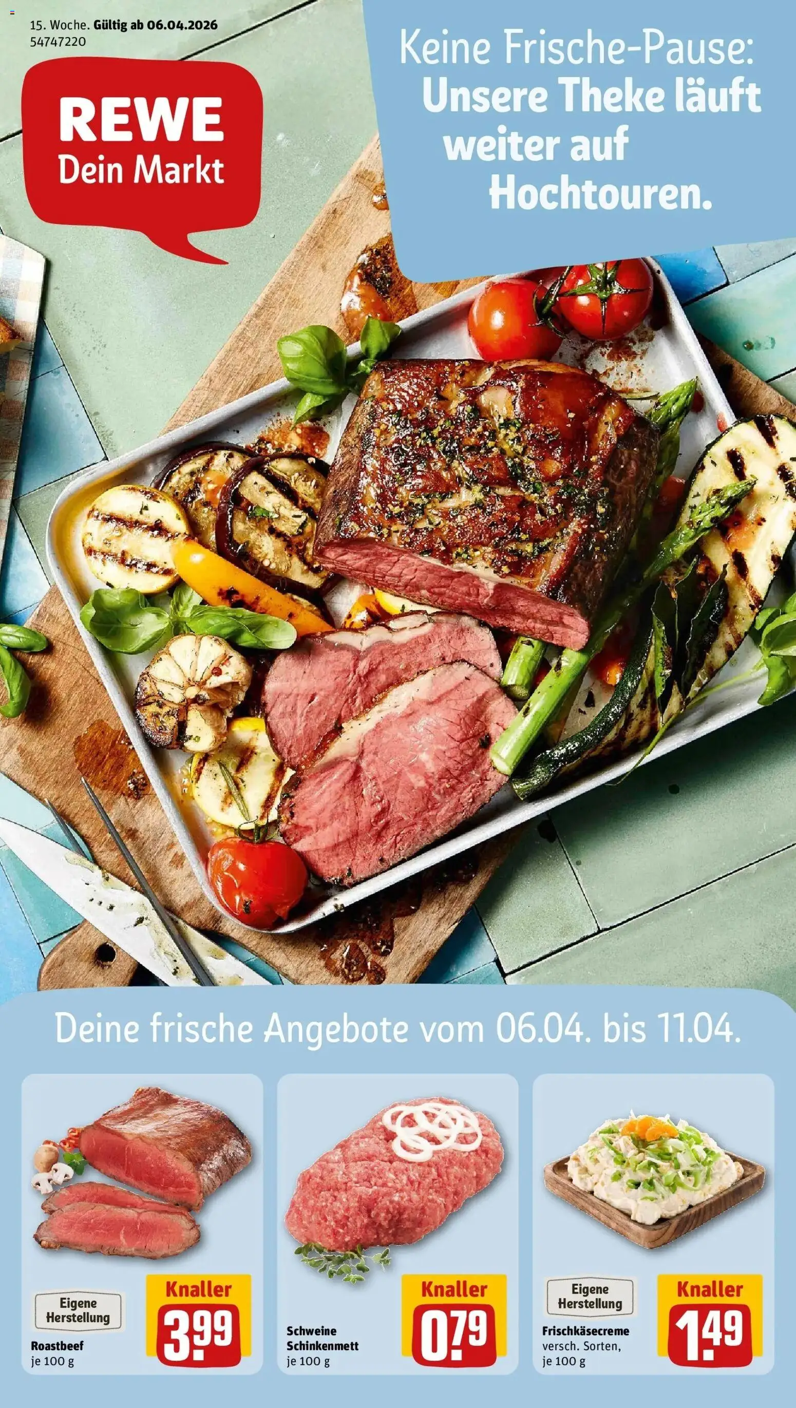 Vorschau von dem Prospekt des Geschäftes Rewe, gültig ab dem 05.04.2026 - Roastbeef, Theke