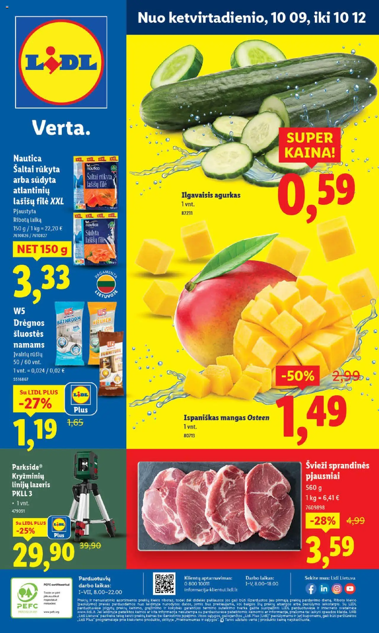 LIDL leidinys galioja nuo 2025.10.09 – puslapio numeris 1
