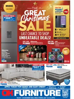 Preview of OK Furniture flyer valid from 08/12/2025