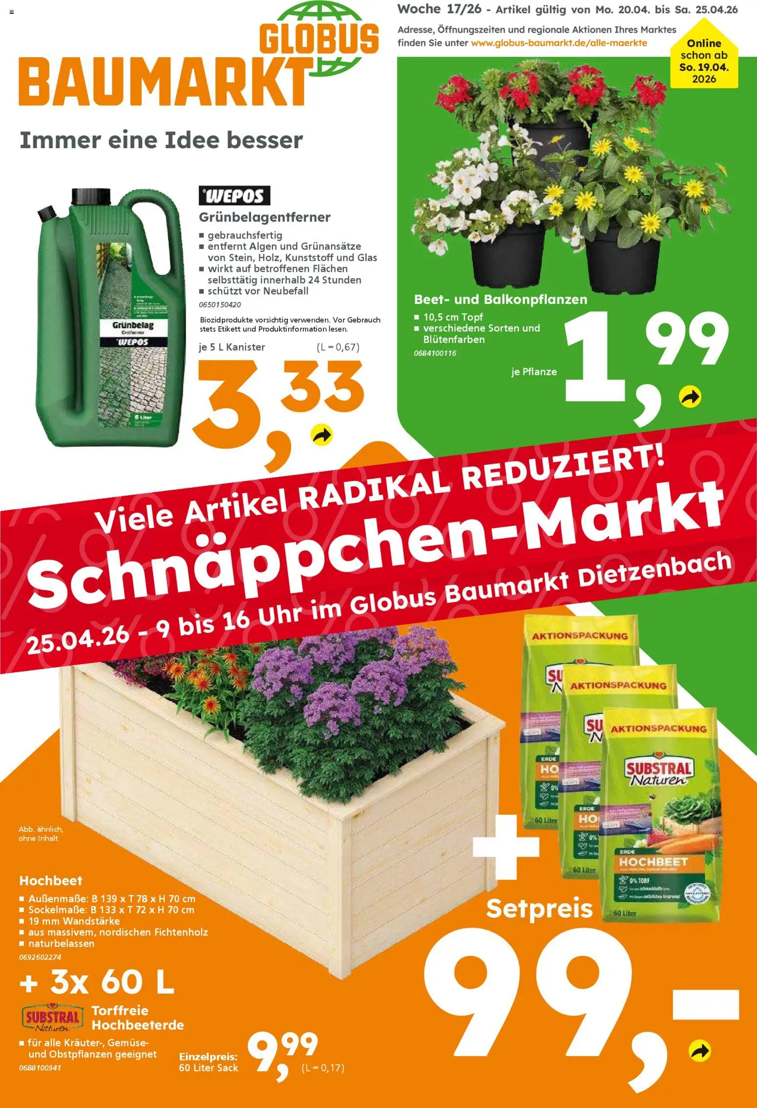 Vorschau von dem Prospekt des Geschäftes Globus Baumarkt, gültig ab dem 20.04.2026