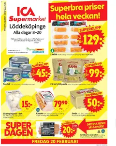 Förhandsgranska reklamblad Löddeköpinge från butik ICA Supermarket gäller från 16/02/2026