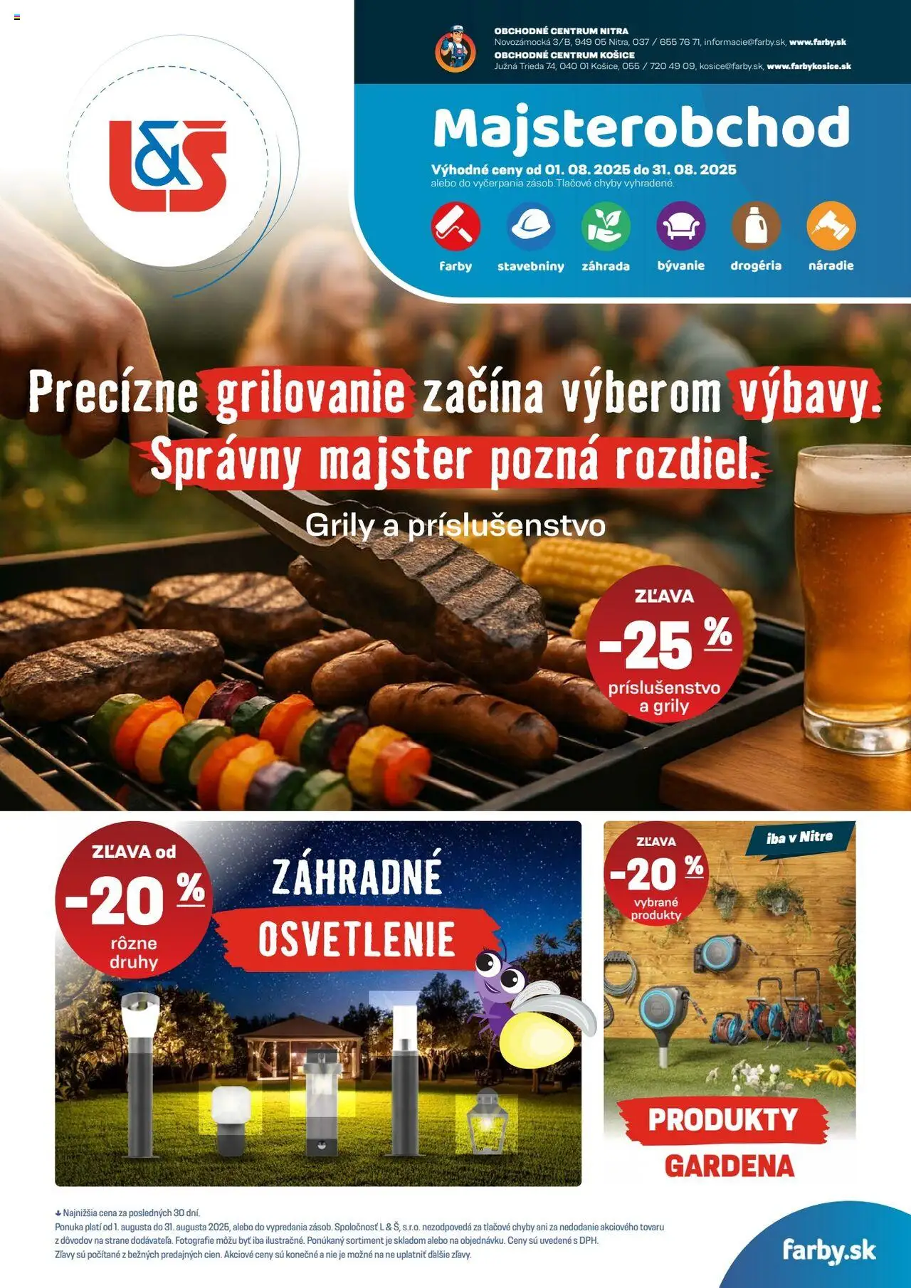 L&Š Leták (01.08. - 31.08.2025) - Akčná ponuka - Náradie, Osvetlenie