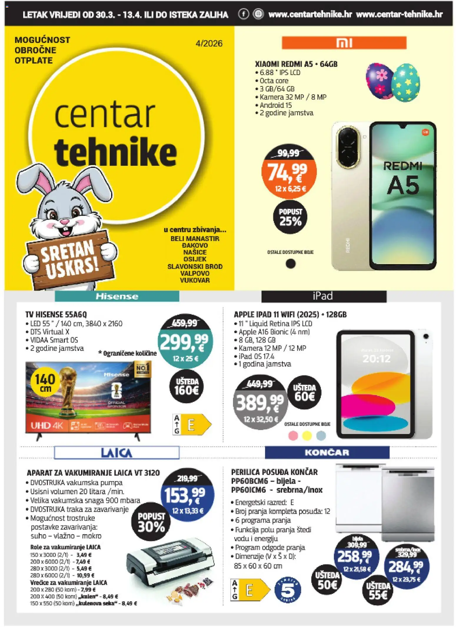Pregled letka Centar Tehnike Katalog trgovine Centar Tehnike vrijedi od 30.03.2026