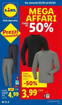 Anteprima dell'opuscolo Volantino Mega Affari dal negozio Lidl valido da 02/01/2026