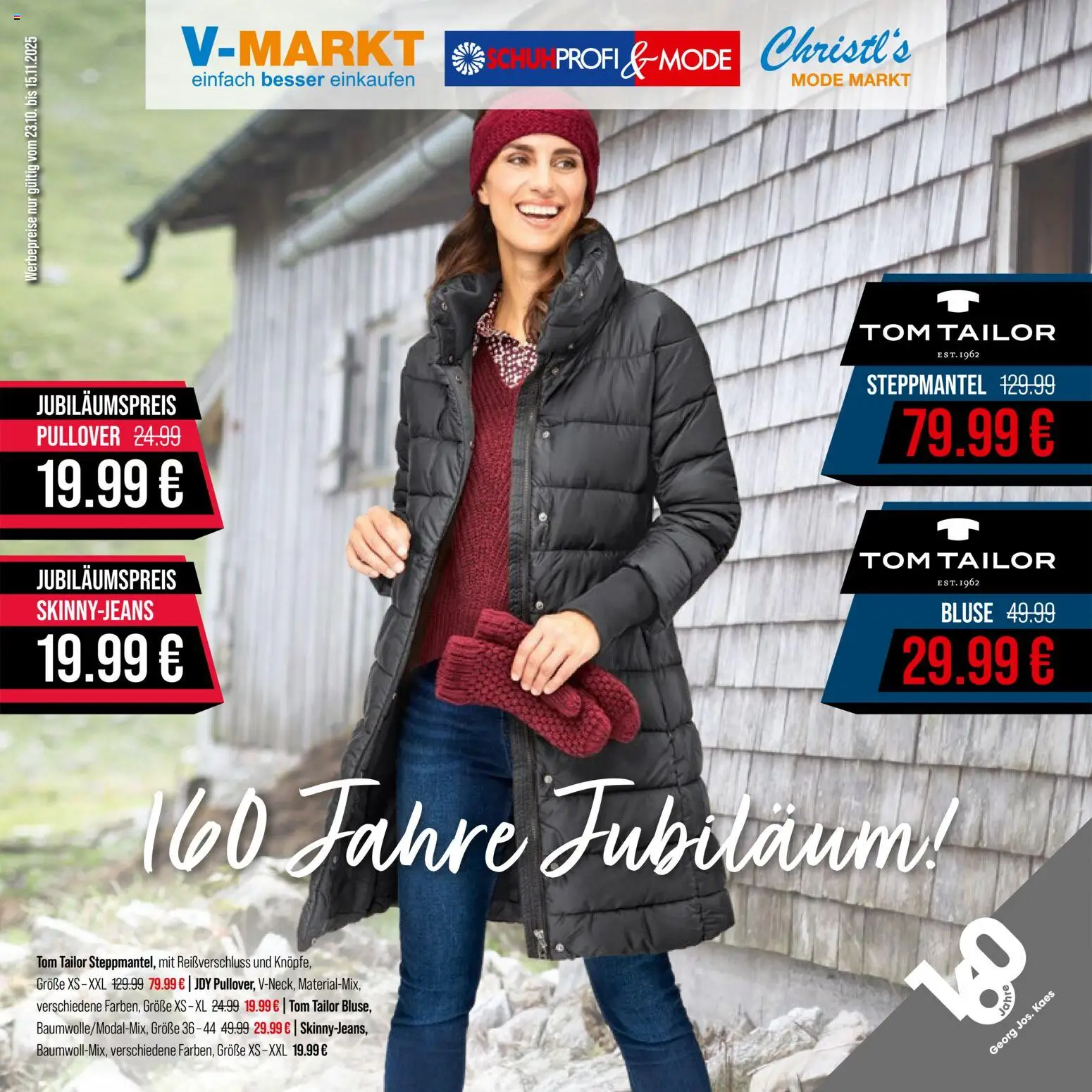 V-Markt Angebote (vom 23.10.2025) - Modeprospekt - Pullover, Bluse, Steppmantel