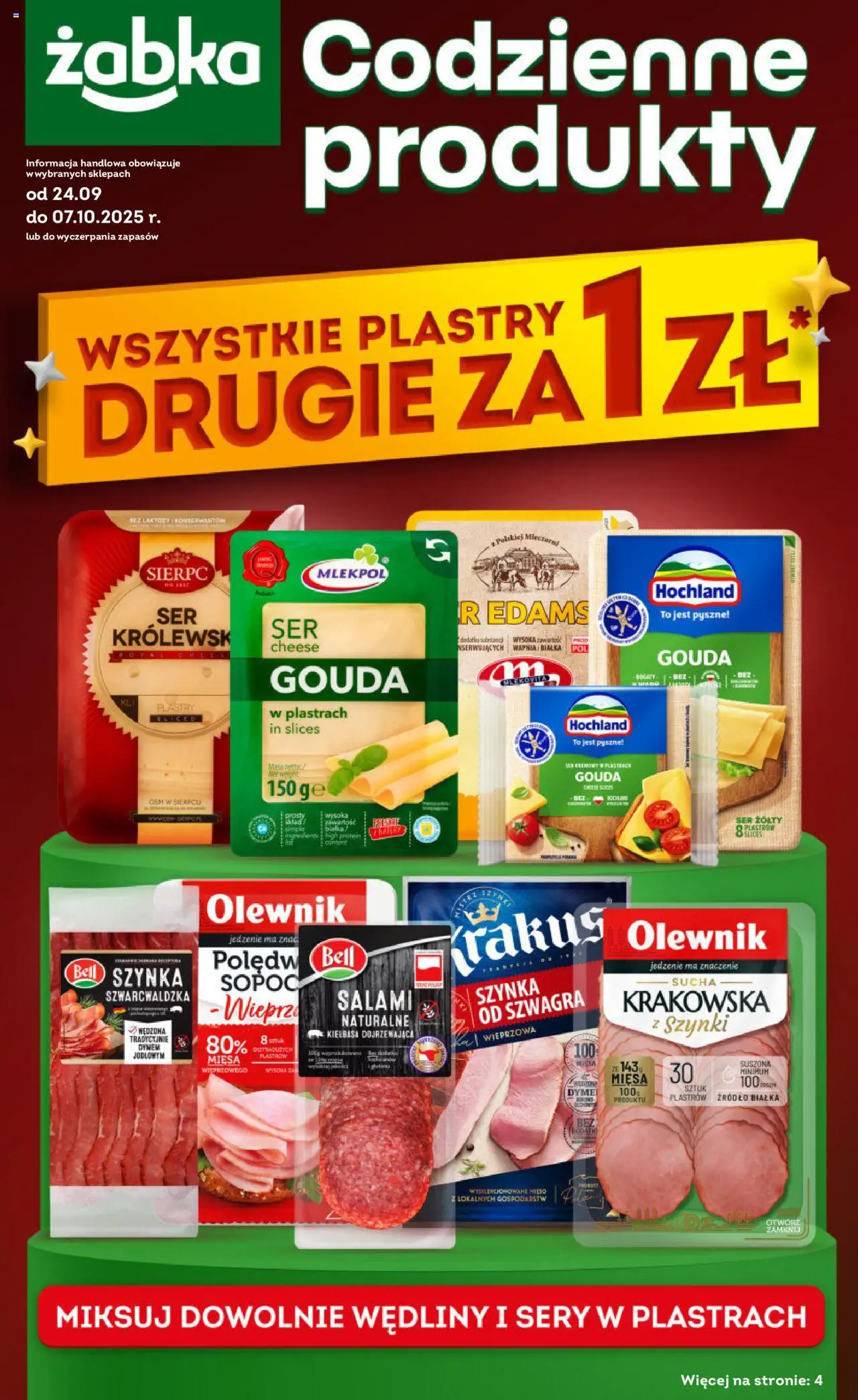 Żabka Codzienne produkty od 24.09.2025 - Nowa Gazetka - Numer strony 1