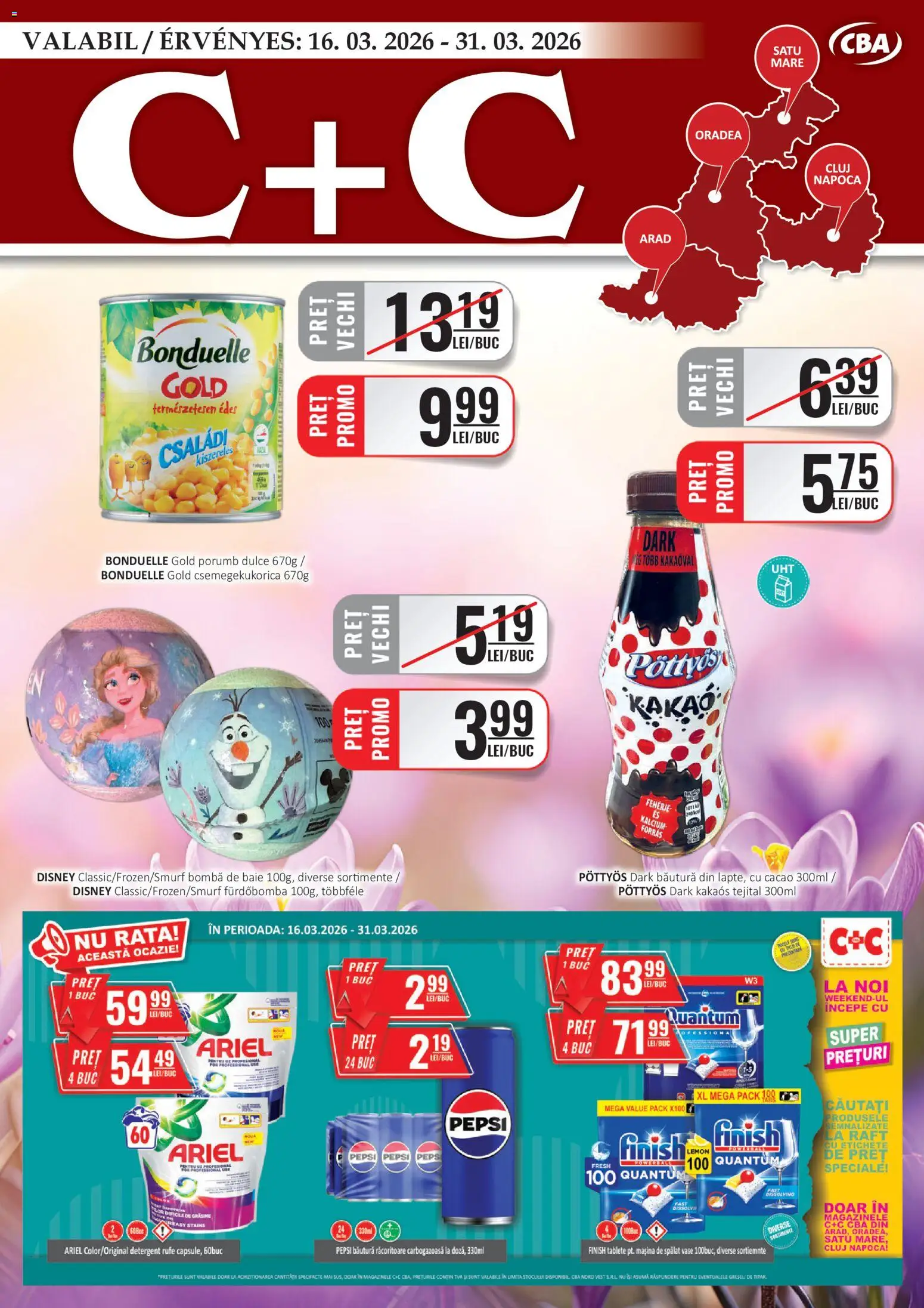 Previzualizarea de cataloage: CBA CBA Catalog C+C valabil de la 16.03.2026 - Mașină De Spălat, Mașină De Spălat Vase, Porumb, Detergent Rufe, Raft, Detergent, Vase, Bautura racoritoare