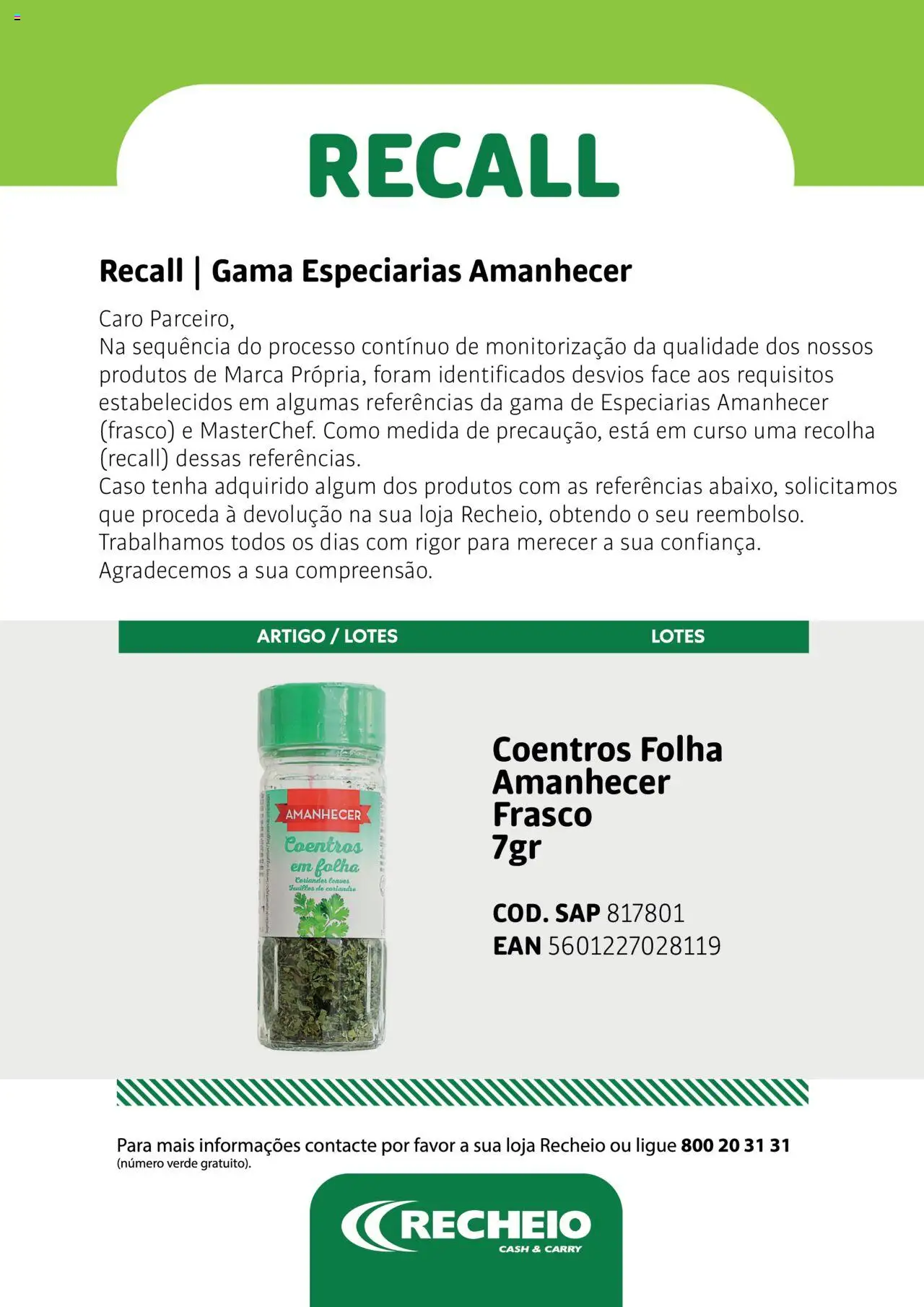 Recheio Folheto de 30/07/2025 - catálogo esta semana - página 1