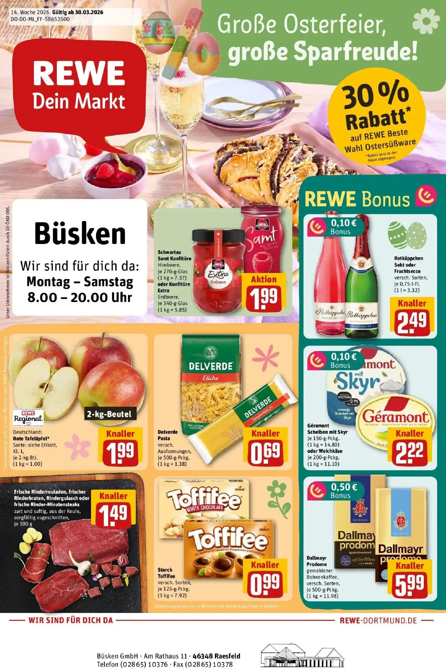 Vorschau von dem Prospekt des Geschäftes Rewe, gültig ab dem 30.03.2026