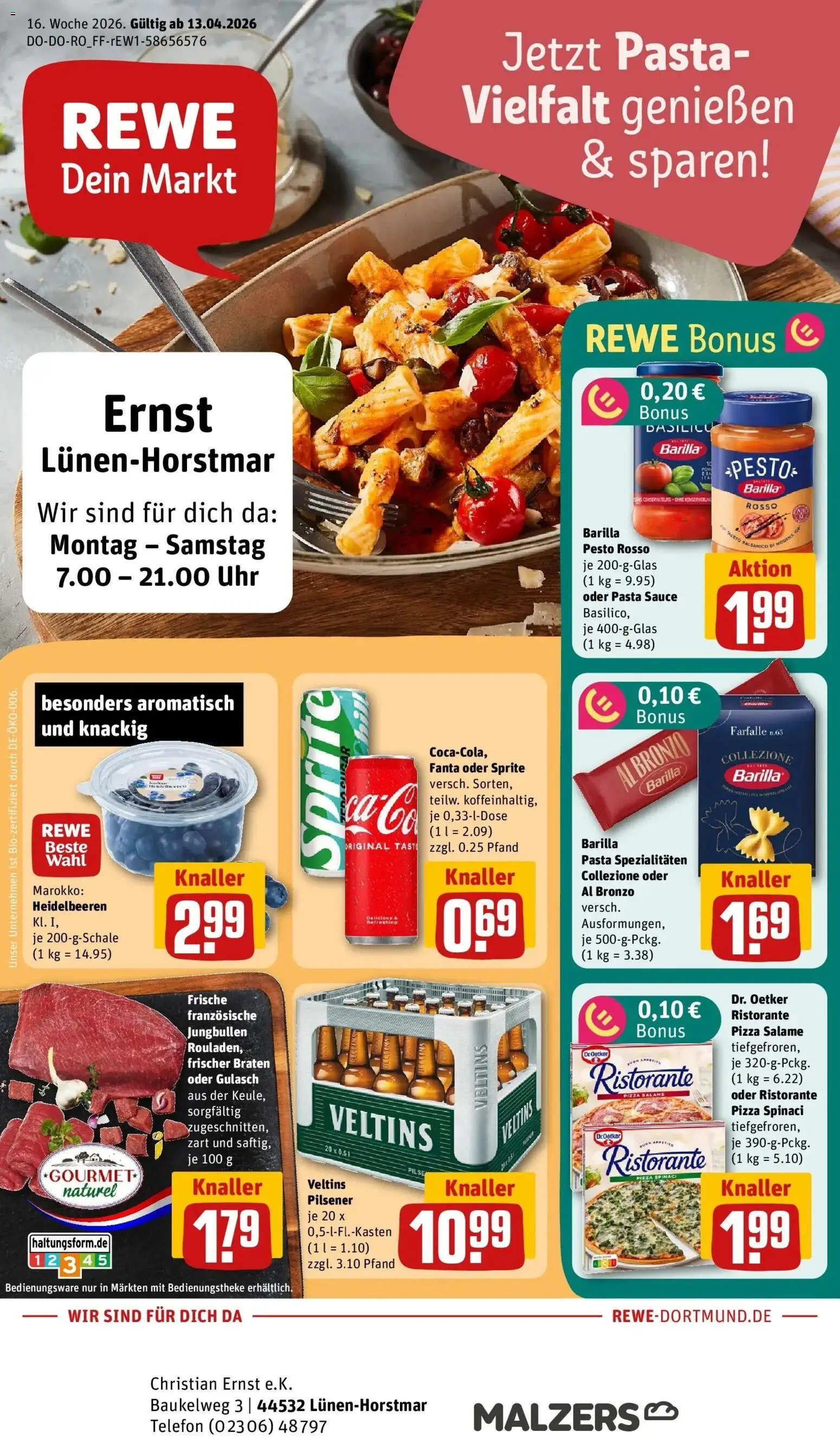 Vorschau von dem Prospekt des Geschäftes Rewe, gültig ab dem 12.04.2026