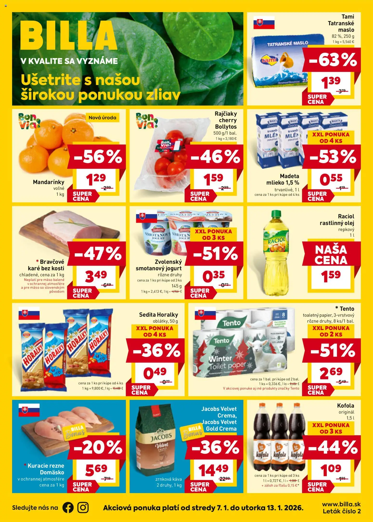 Náhľad Billa letáku platného od 07.01.2026