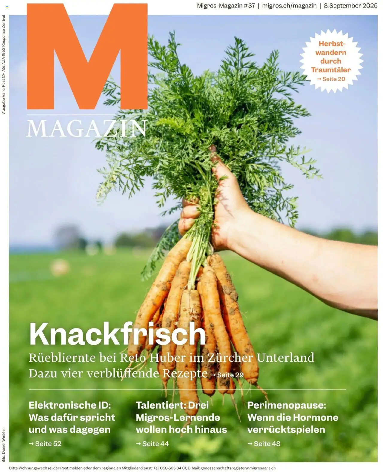 Migros Magazin ab 08.09.2025 - Seitennummer 1