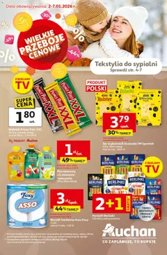 Pogląd gazetki "Wielkie Przeboje Cenowe Hipermarket" ze sklepu Auchan ważnej od 02.01.2026