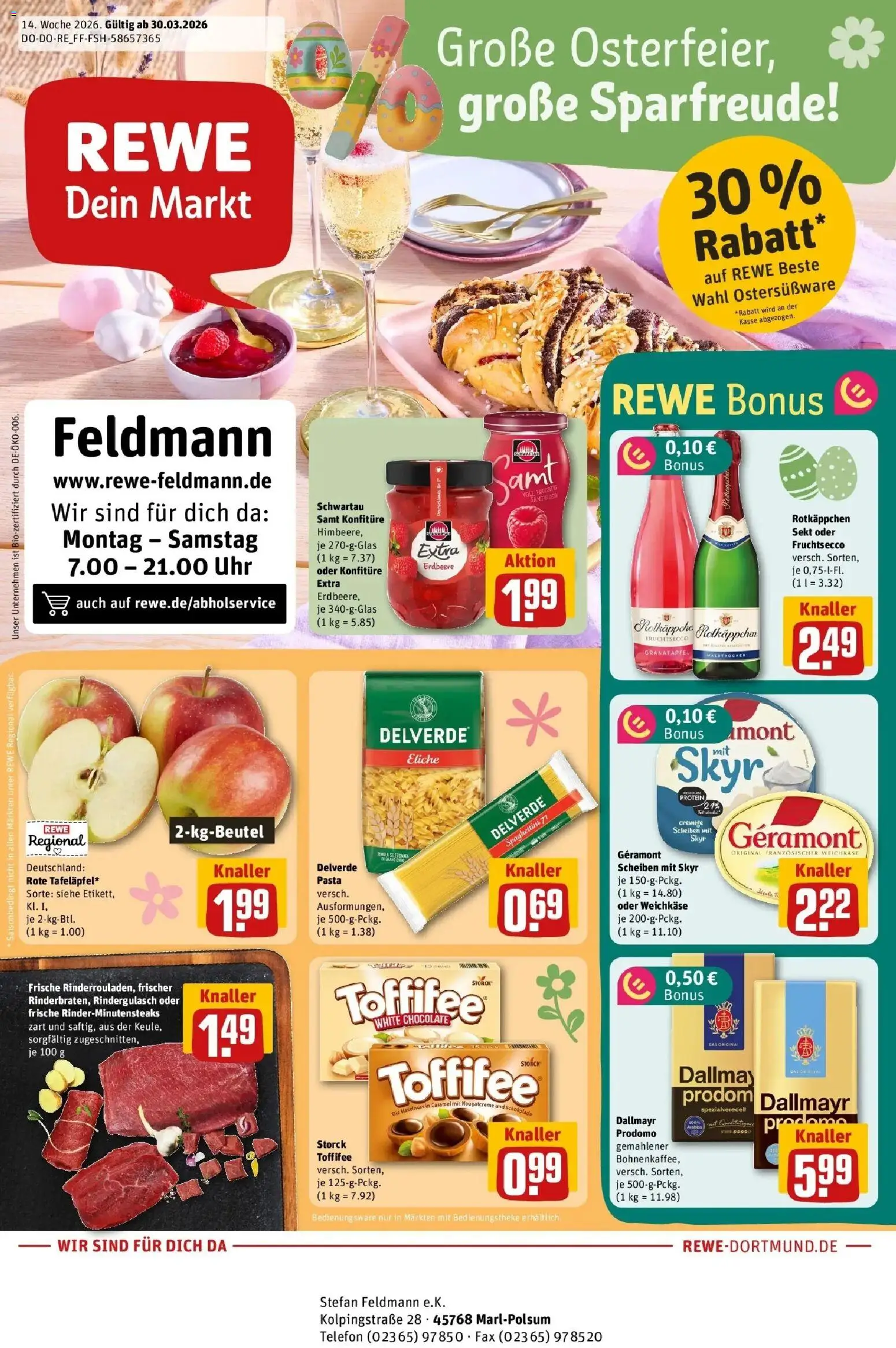 Vorschau von dem Prospekt des Geschäftes Rewe, gültig ab dem 30.03.2026