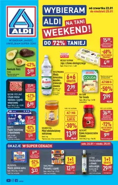 Pogląd gazetki "Okazje na weekend" ze sklepu Aldi ważnej od 22.01.2026