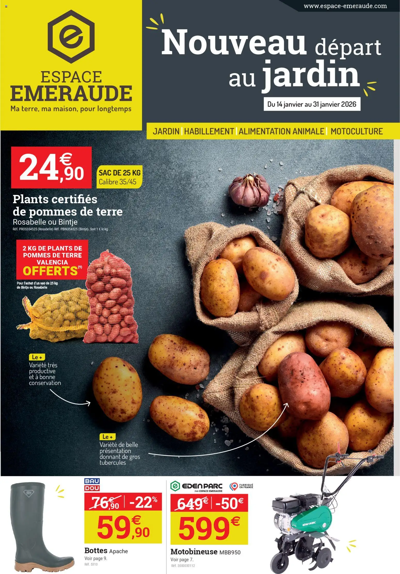 Prévisualisation de Catalogue du magasin Espace Emeraude formulaire valide 14/01/2026