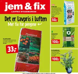 Forhåndsvis Jem & Fix kundeavis fra butikk Jem & Fix gyldig fra 11/04/2026