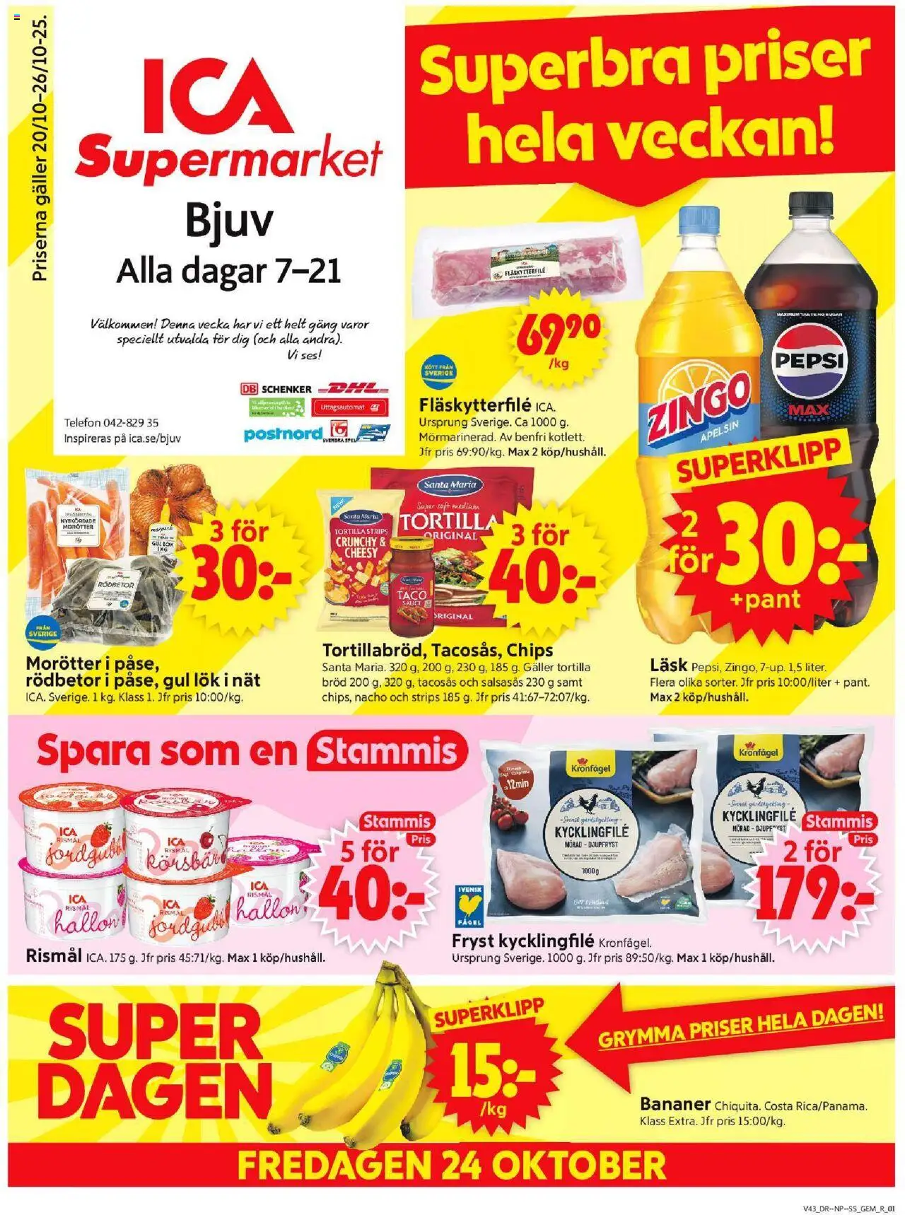 Bjuv är giltig 20/10 2025 > Veckans Erbjudanden gäller från 20/10/2025 till 26/10/2025 sidnummer 1