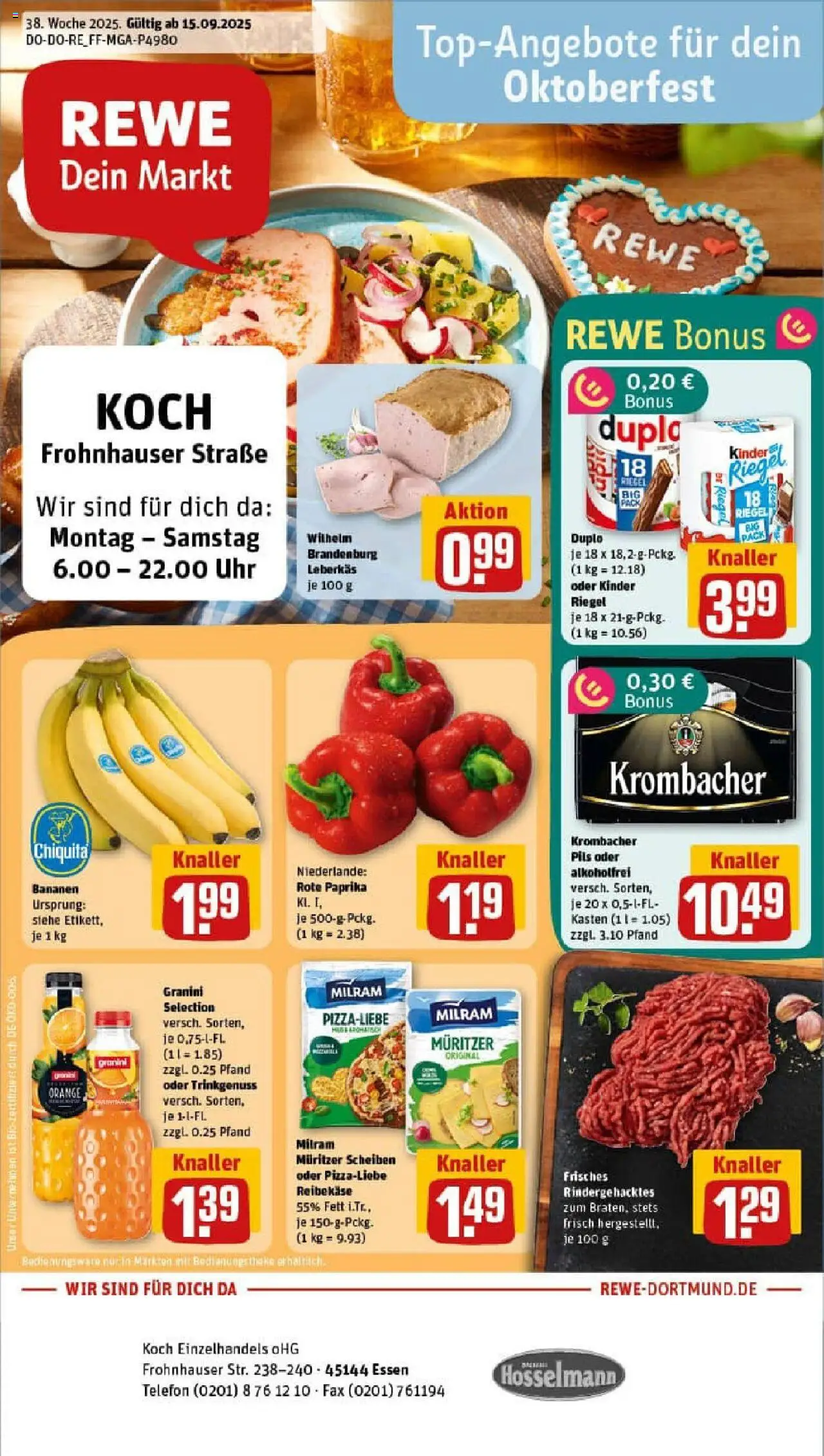 REWE Prospekt ab 14.09.2025 nächste Woche - Prospekt Essen	