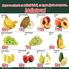 Özkuruşlar Sebze ve meyve 03.10.2025 - Broşürünün önizlemesi