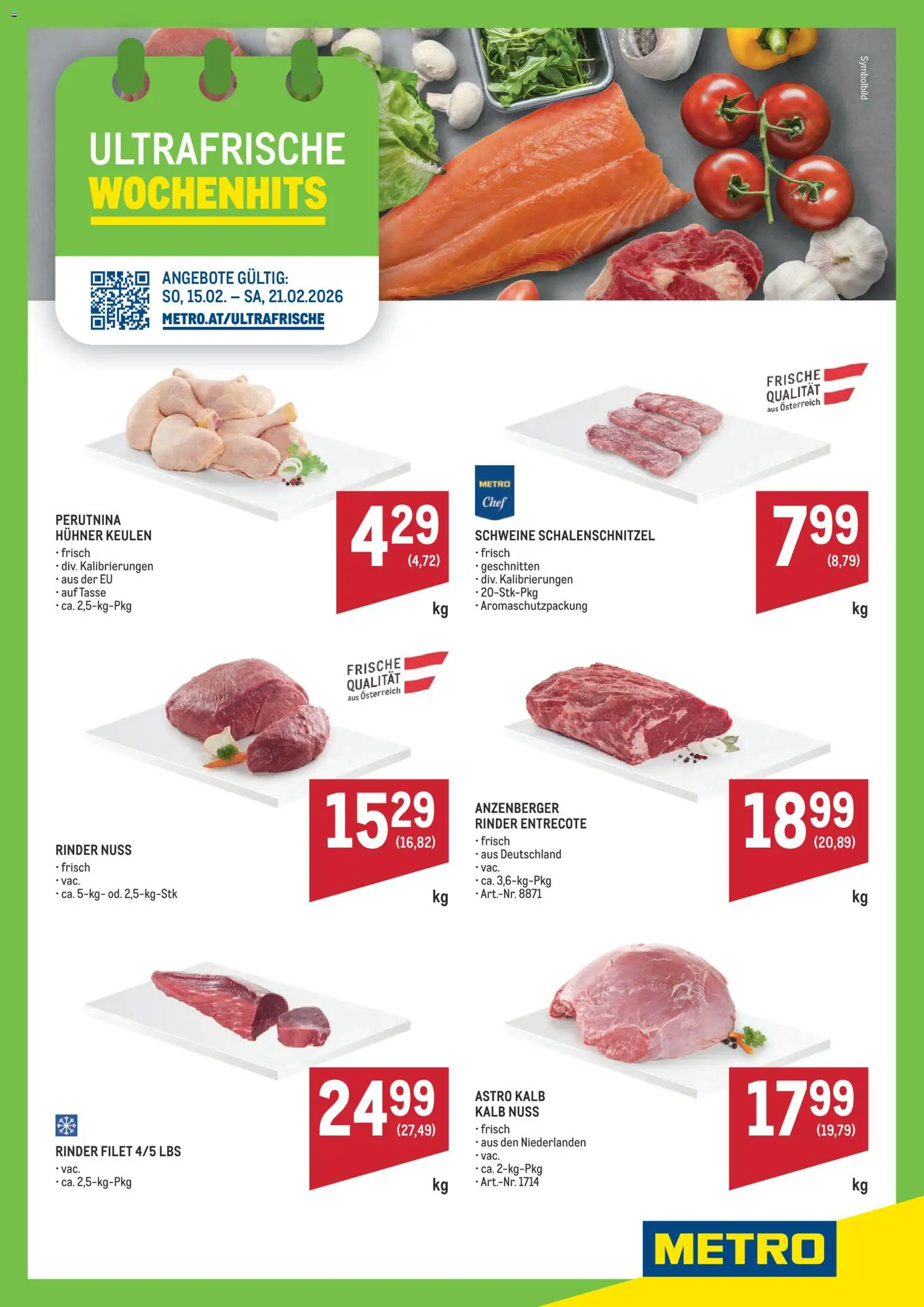 Vorschau der Angebote: Metro Angebote Wochenhits gültig ab 15.02.2026