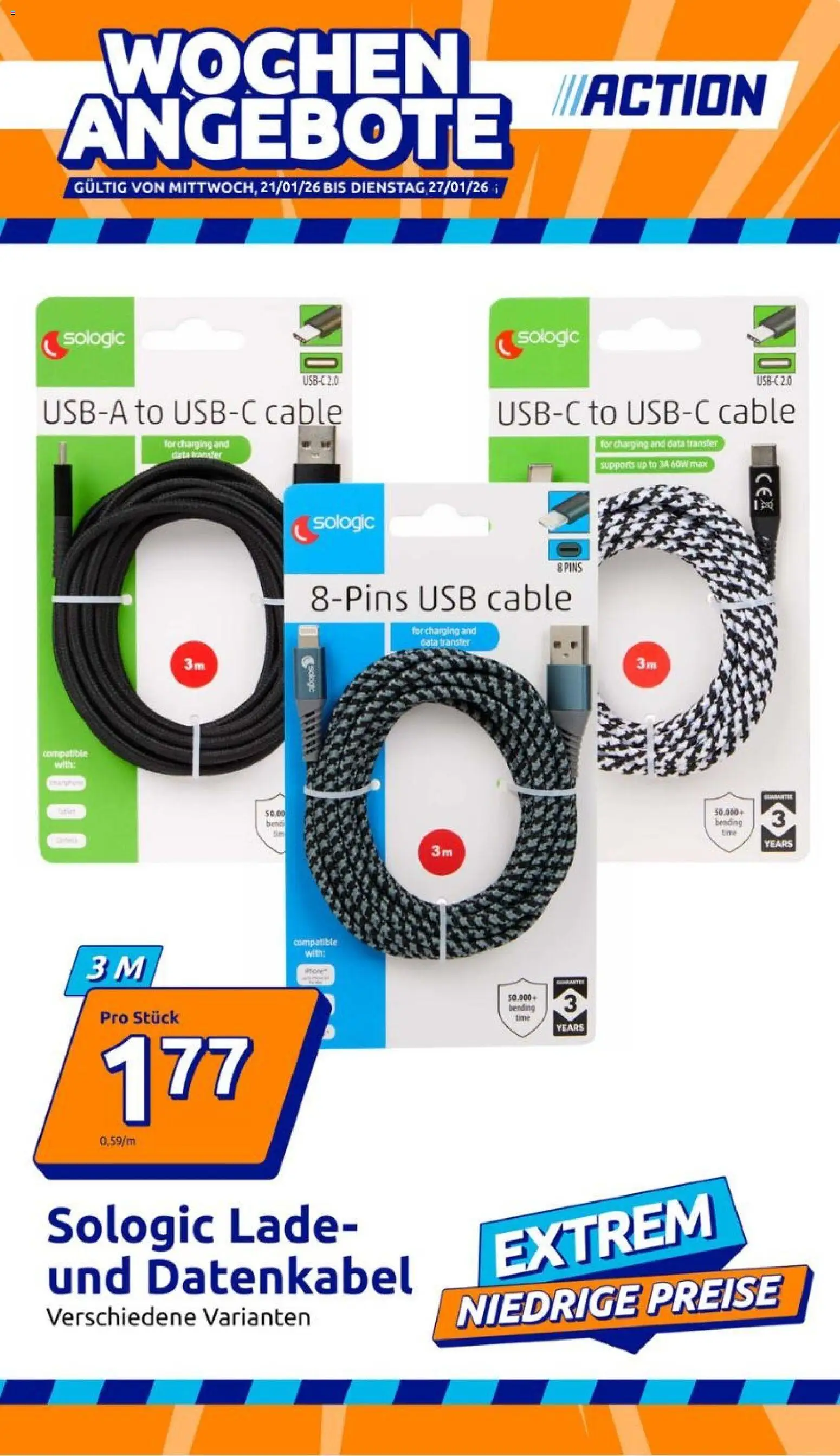 Vorschau von dem Prospekt des Geschäftes Action, gültig ab dem 21.01.2026 - USB