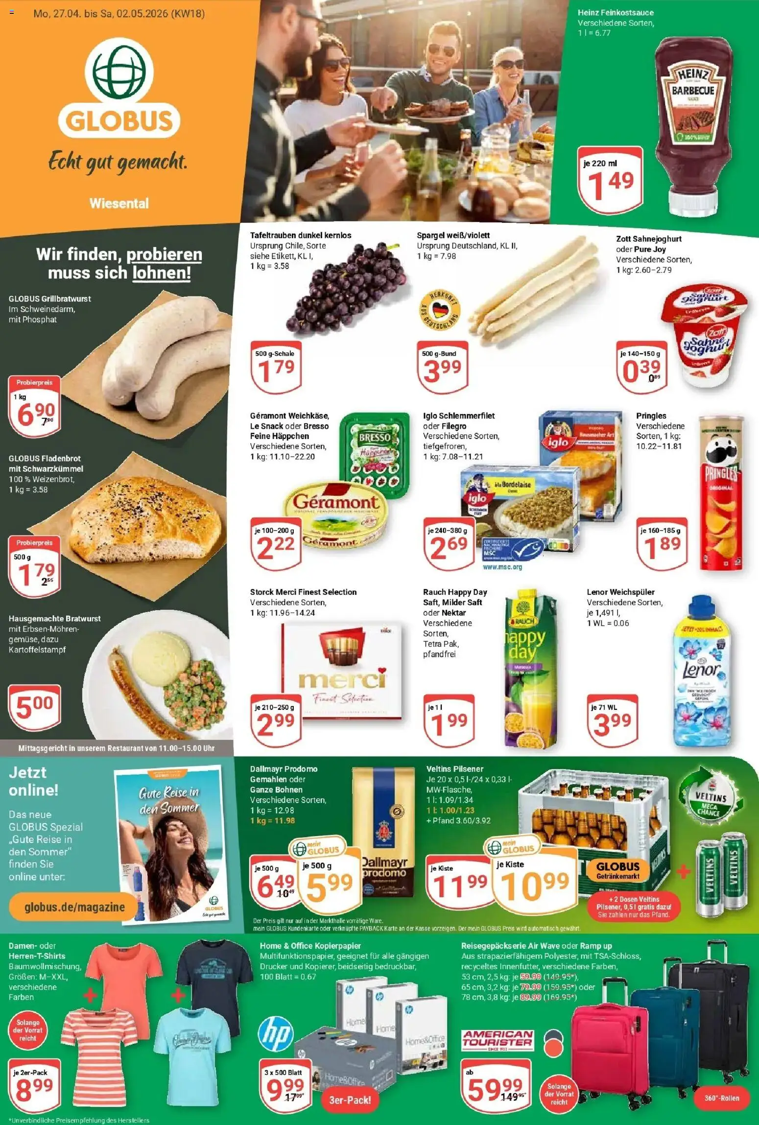 Vorschau von dem Prospekt des Geschäftes Globus, gültig ab dem 27.04.2026