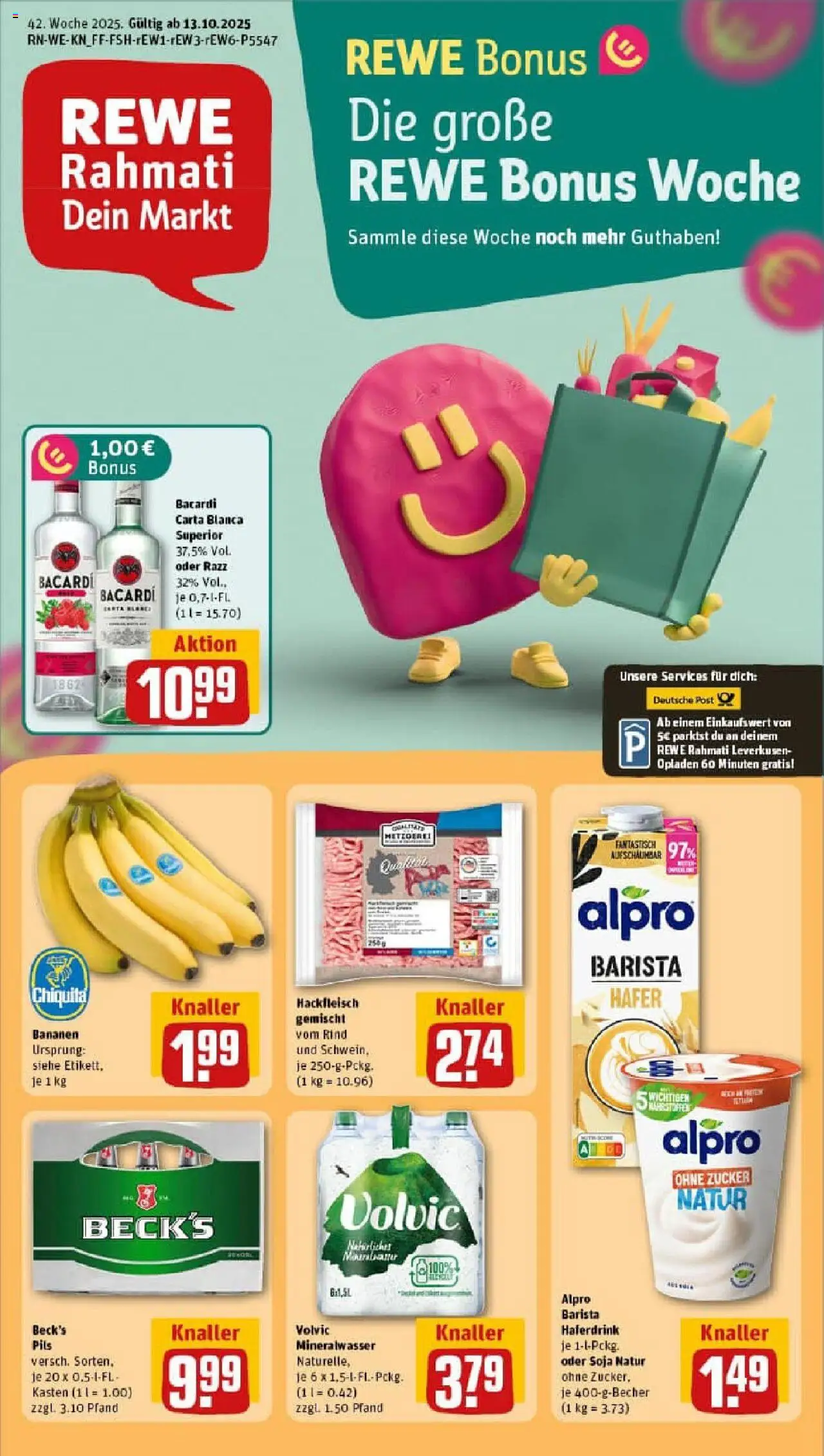 REWE Prospekt ab 13.10.2025 nächste Woche - Prospekt Leverkusen / Opladen	
