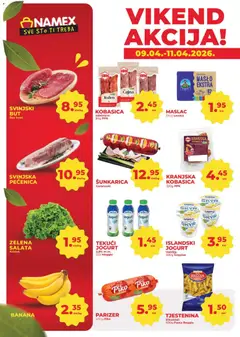 Pregled letka Namex vikend akcija trgovine Namex vrijedi od 09.04.2026