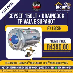Preview of Laduma Hardware flyer valid from 24/11/2025