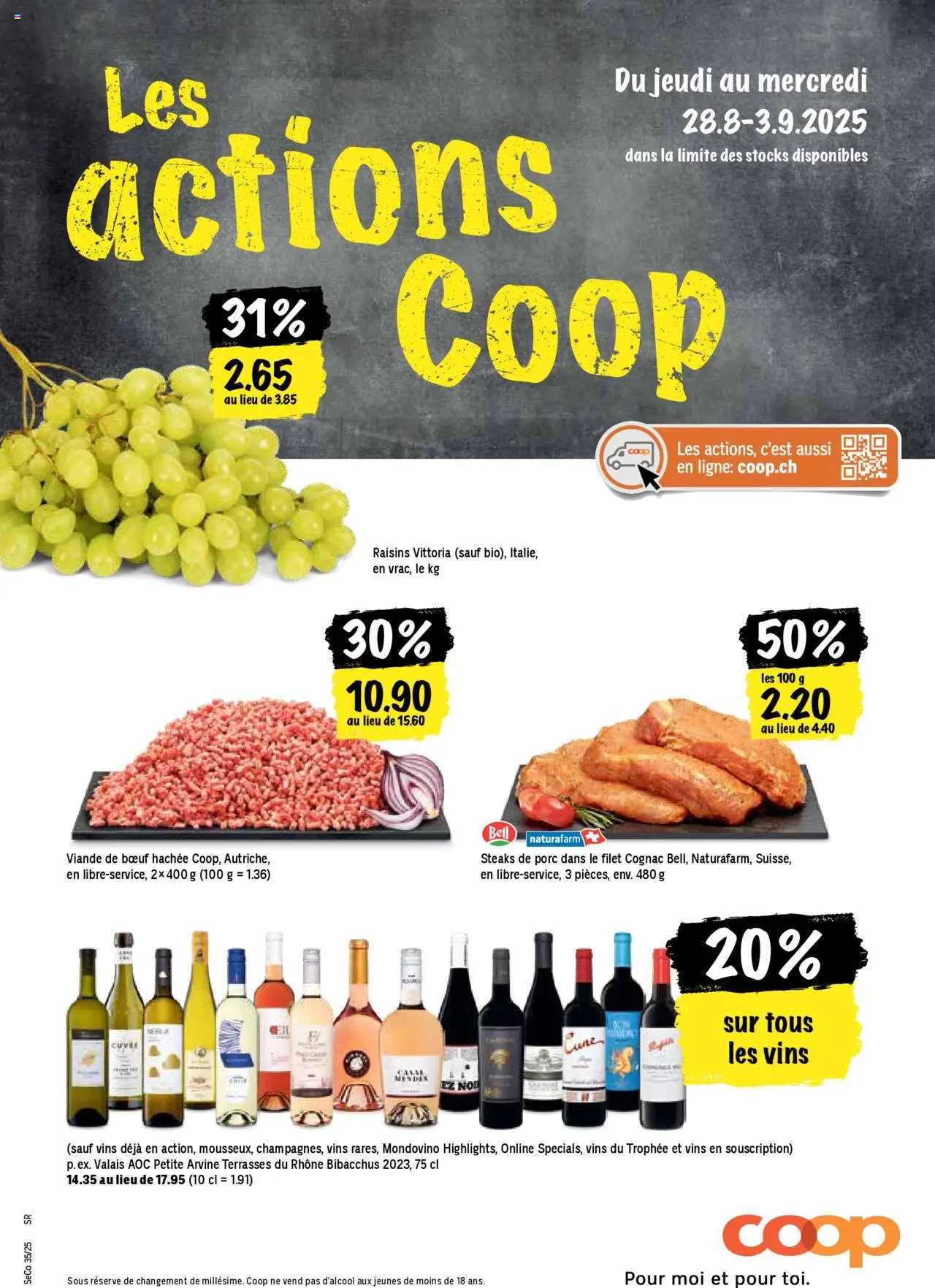 Coop Les actions de la semaine ab 28.08.2025 - Nächste woche - Seitennummer 1